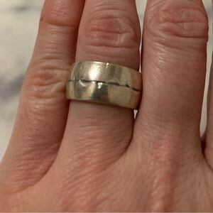 Textured Silver Ring size 7
